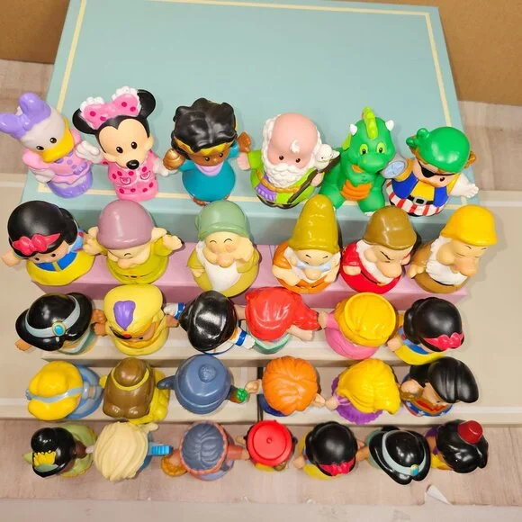 Little People Lot Of 31 Disney Princess Minnie Dwarfs Noah Dragon Eric Elsa - Picture 5 of 8
